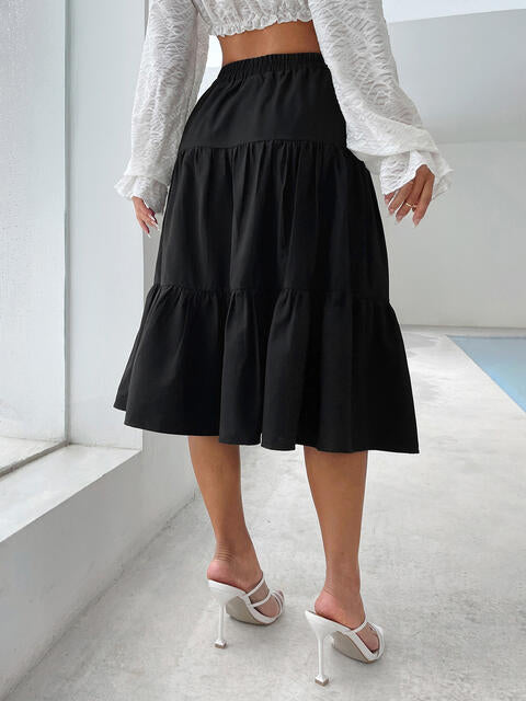 ClaudiaG Olga Tiered Midi Skirt