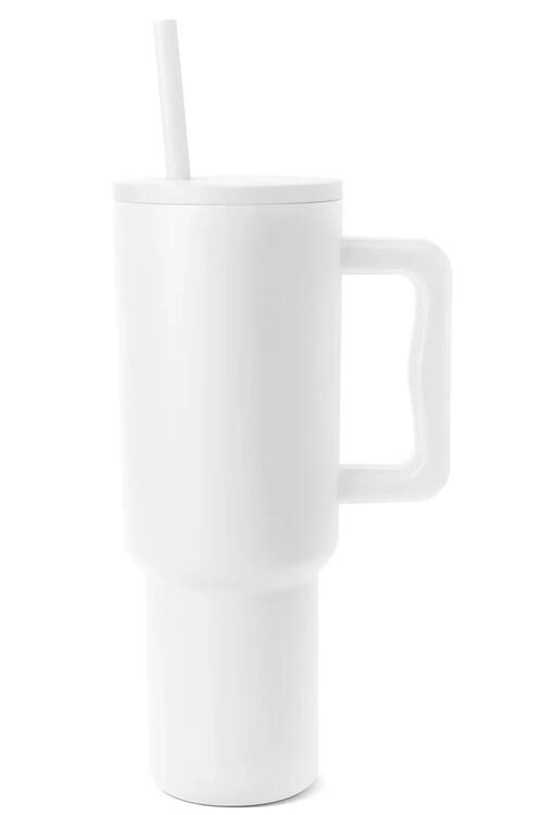 ClaudiaG Monochromatic Stainless Steel Tumbler with Matching Straw