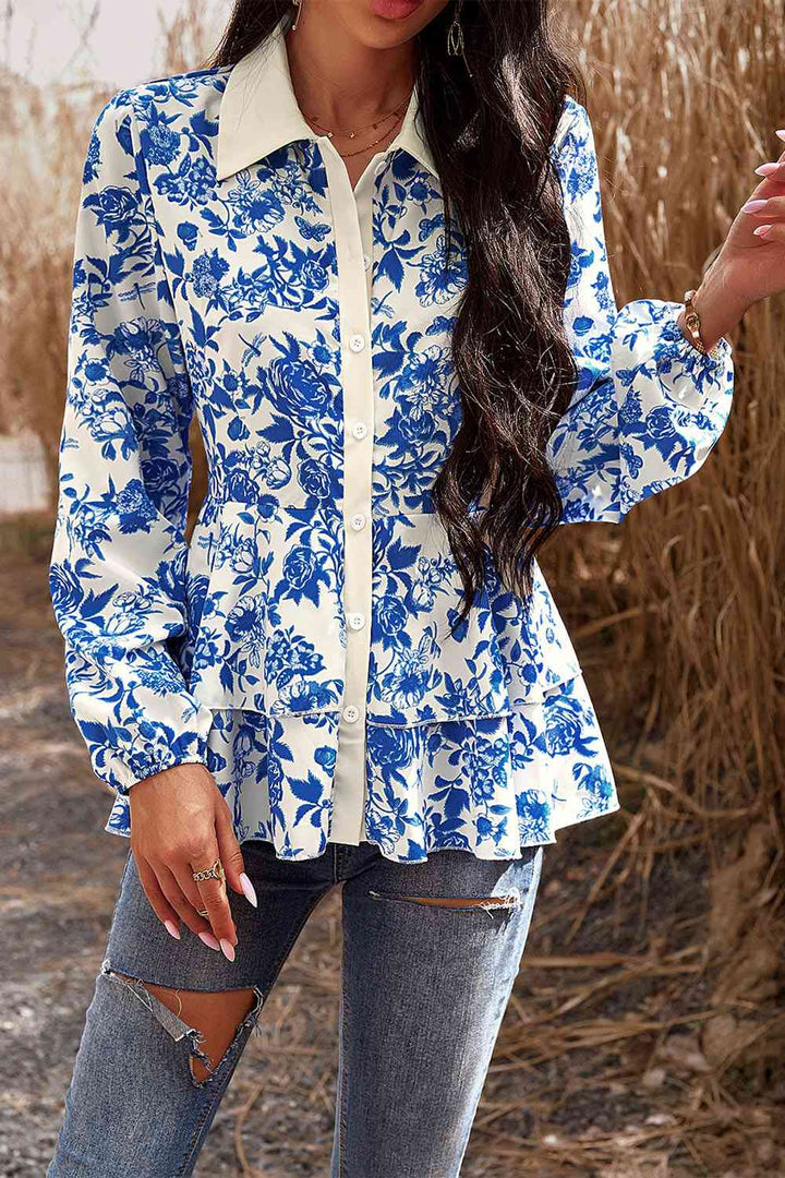 ClaudiaG Lagune Peplum Shirt