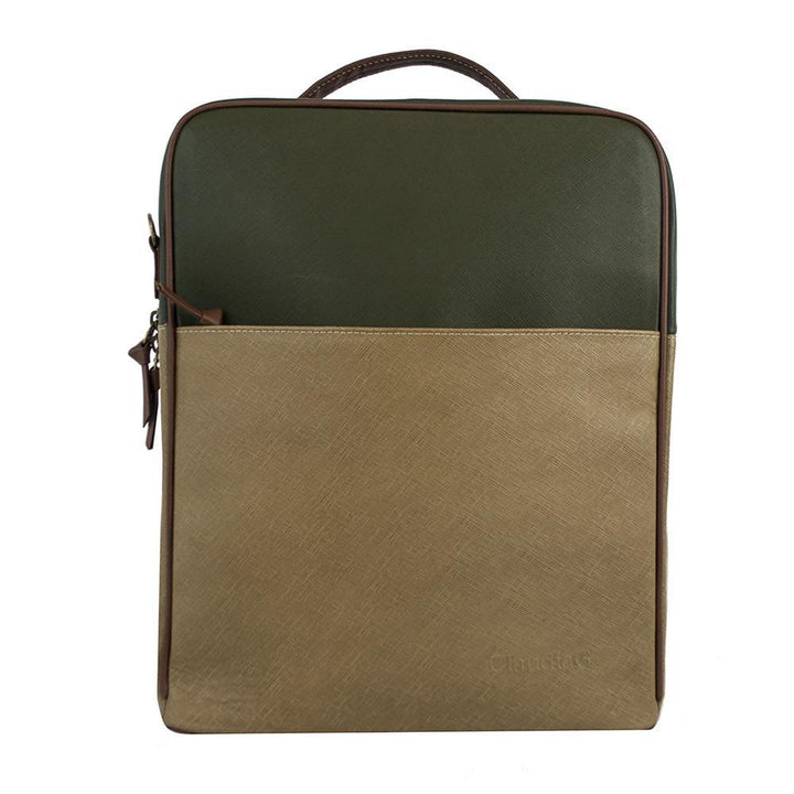 ClaudiaG Augusta Backpack-Tan/Olive Green