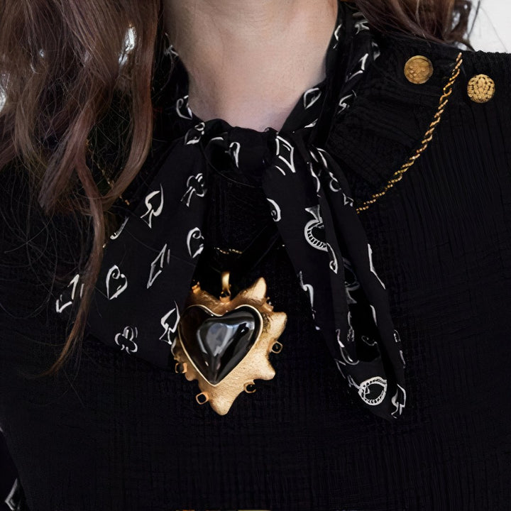 ClaudiaG Black Heart Necklace