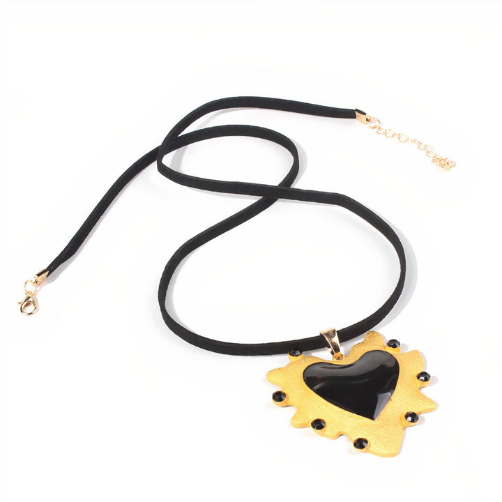 ClaudiaG Black Heart Necklace