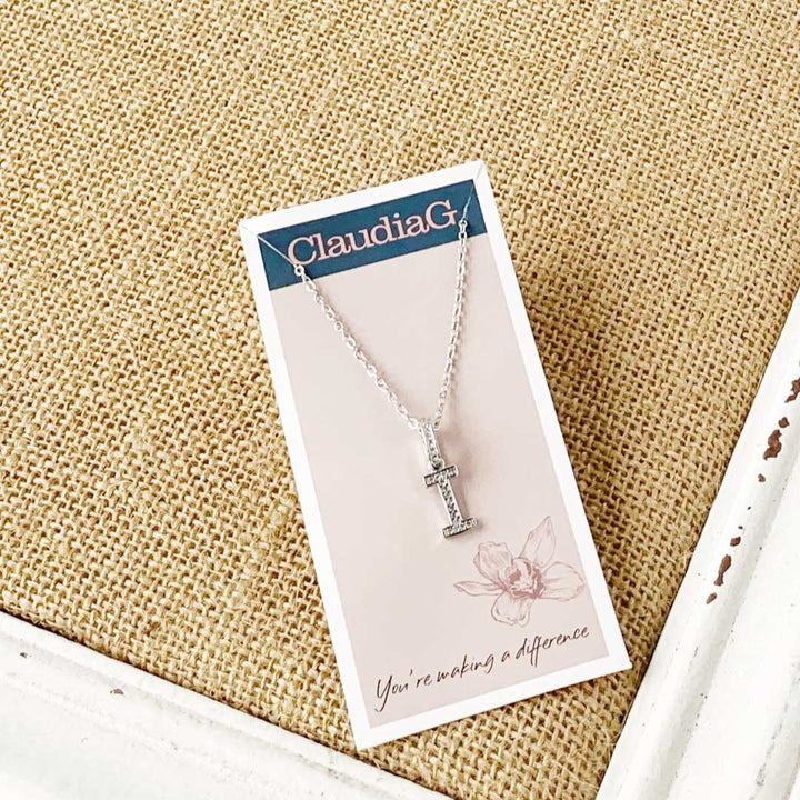 ClaudiaG Stainless Steel Letter Necklace