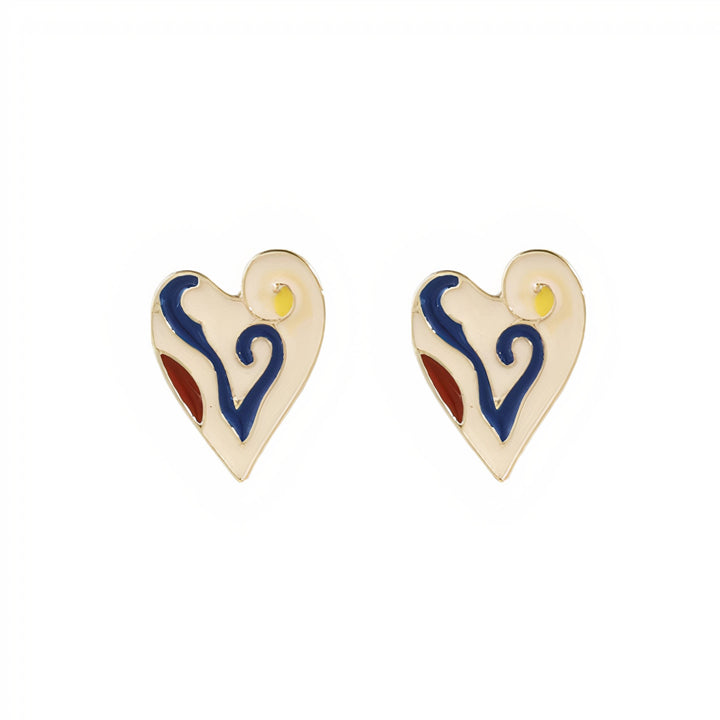 ClaudiaG CB Heart Stud Earrings