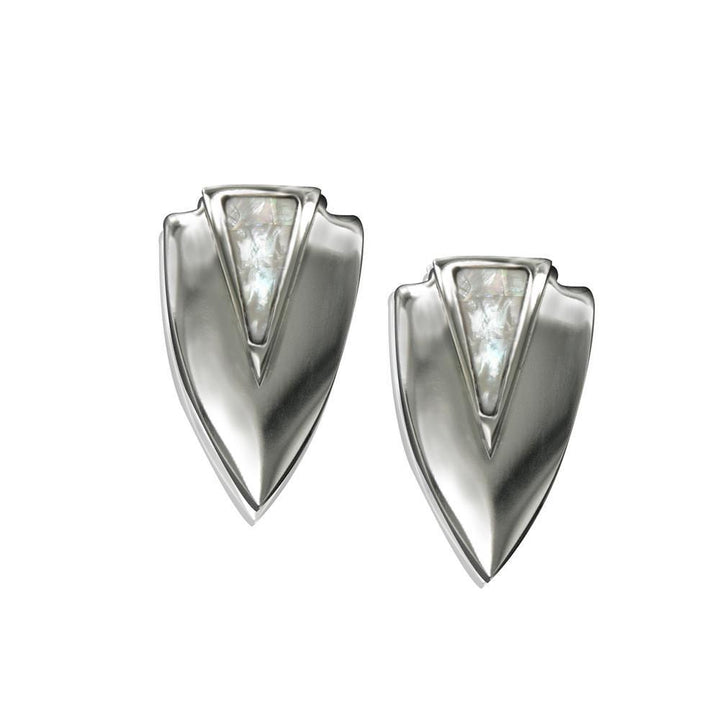 ClaudiaG Chevron Earrings- Silver