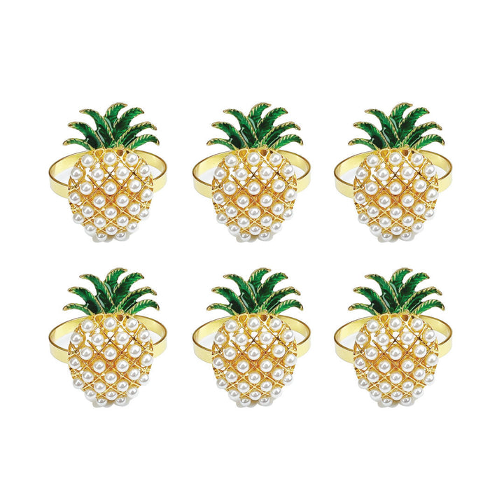 ClaudiaG Pineapple Napkin Ring (Set of 6)