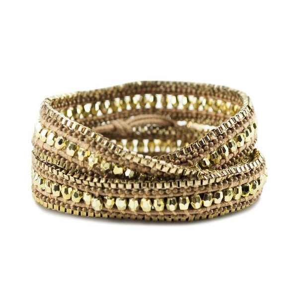 ClaudiaG Double Looped Bracelet- Gold