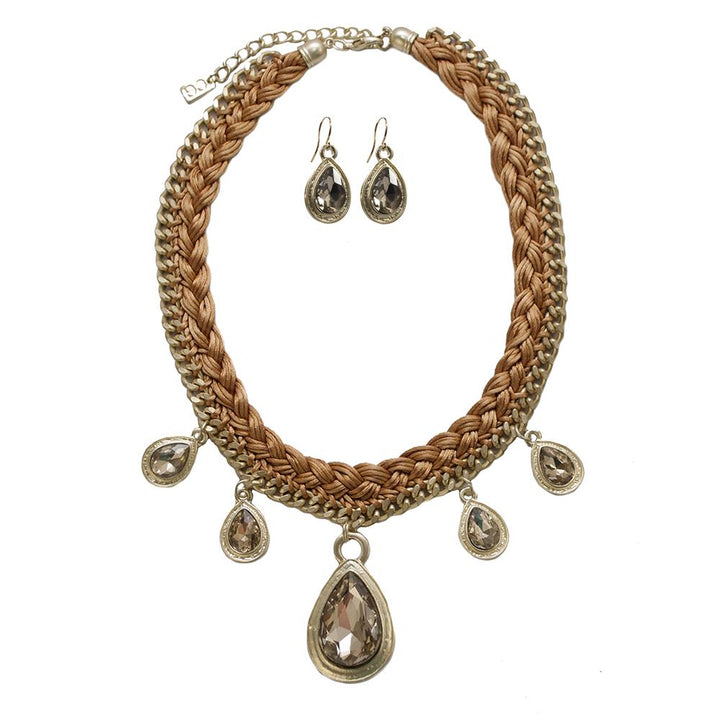 ClaudiaG Droplets Necklace and Earrings Set