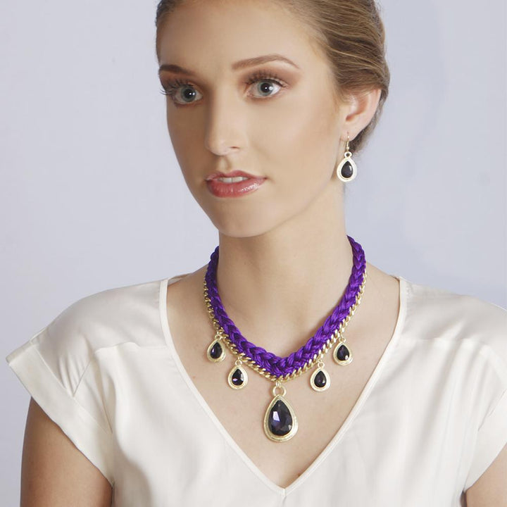 ClaudiaG Droplets Necklace and Earrings Set