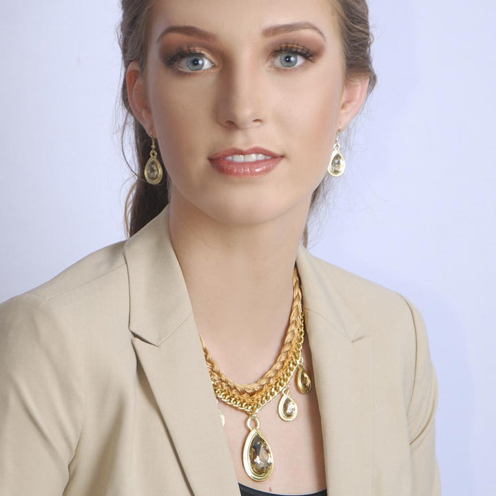 ClaudiaG Droplets Necklace and Earrings Set