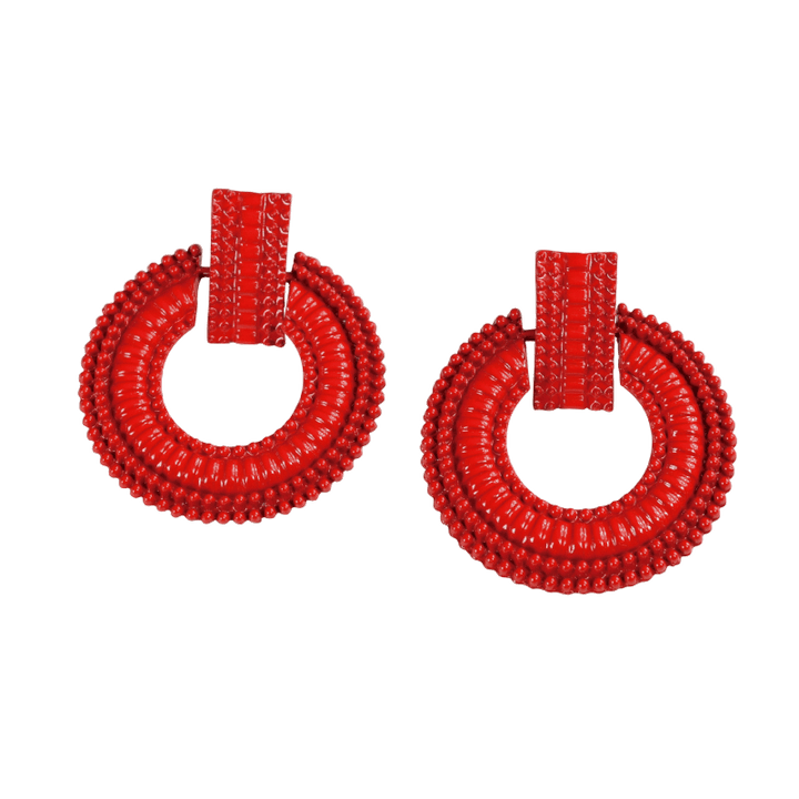 ClaudiaG Petra -Red Earrings