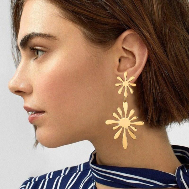 ClaudiaG Double Flower Earrings