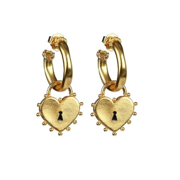 ClaudiaG Locked Heart Earrings