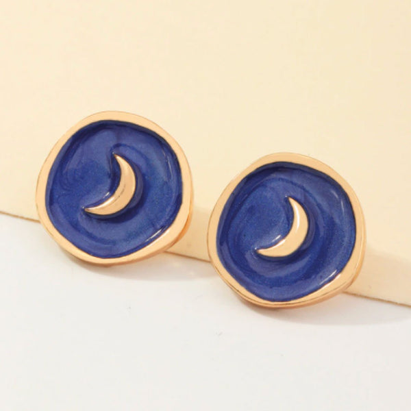 ClaudiaG Astral Earrings Navy