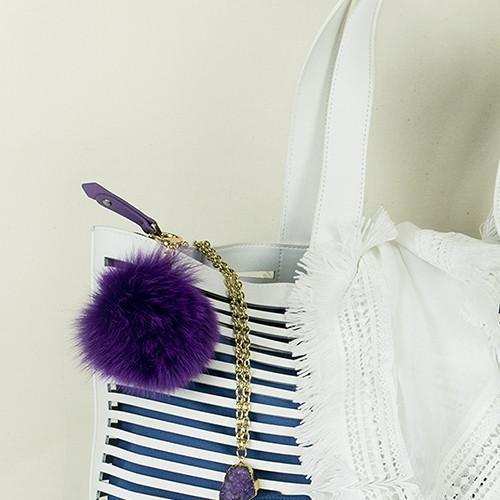 ClaudiaG Foxy Bag Charm- Plum