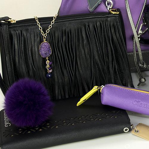 ClaudiaG Foxy Bag Charm- Plum