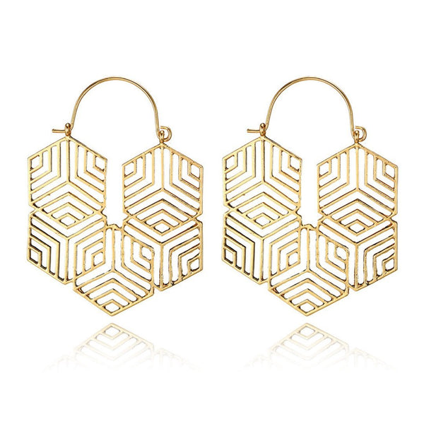 ClaudiaG Hex -Gold Earrings