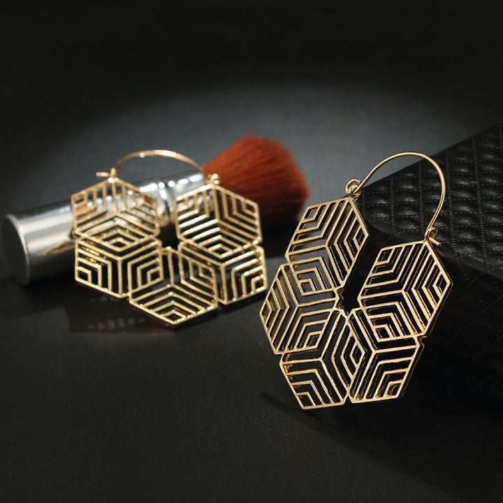 ClaudiaG Hex -Gold Earrings