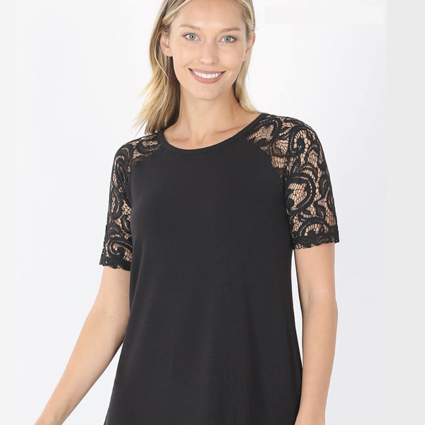 ClaudiaG Lace Sleeve Top