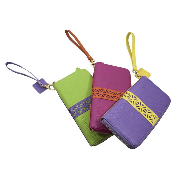 ClaudiaG Layla Wallet- Lime Green/Plum