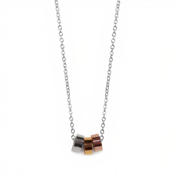 ClaudiaG Triple Hoop Necklace- Silver