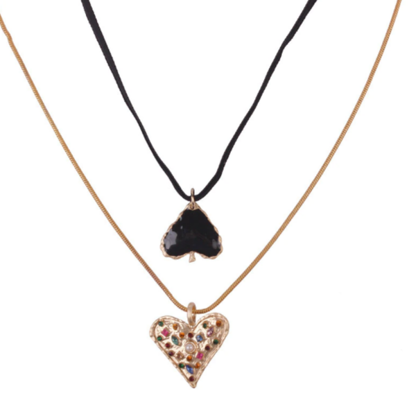 ClaudiaG Spade & Heart Necklace Set