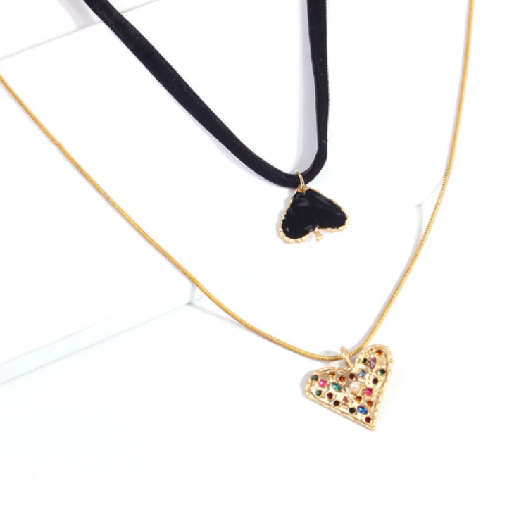 ClaudiaG Spade & Heart Necklace Set