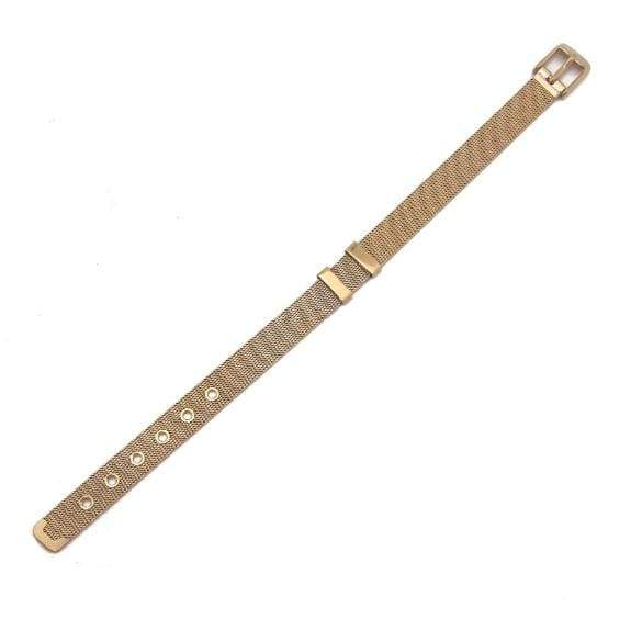 Stainless Steel Slider Bracelet -Gold