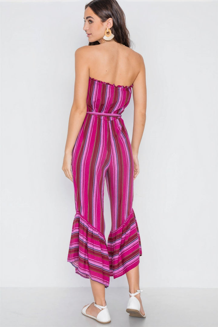 ClaudiaG Stripe Jumpsuit -Berry
