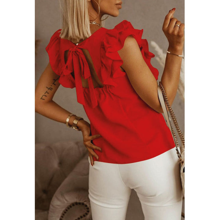 ClaudiaG Orchid Ruffle Top