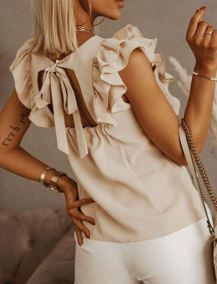 ClaudiaG Orchid Ruffle Top